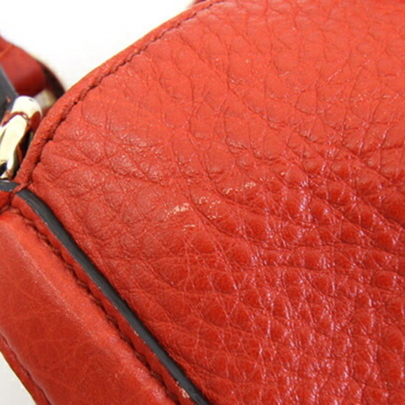 GUCCI Red Leather Tote Bag - Picture 5 of 10